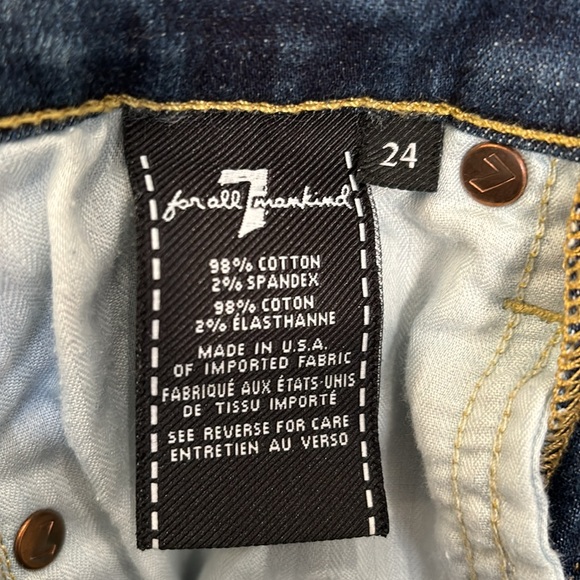 7 for all mankind “the skinny” jeans. Size 24 waist - Picture 4 of 7